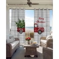 thumbnail image 3 of Christmas Red Truck Black Out Curtains 72 Inch Long, Light Blocking Drapes with Black Liner, Xmas Pine Tree Rustic Wood Grain Thermal Blackout Curtains for Bedroom Living Room 52"x72" 2 Panels, 3 of 8