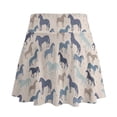 thumbnail image 2 of HELLHERO Horse Silhouette Pattern Polyester Spandex Tennis Skorts with 2 Side Pockets, Built-in Shorts Elastic Golf Skirts for Yoga Pickleball Hiking, 2 of 9