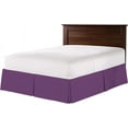 thumbnail image 3 of 1 Piece 100% Cotton 1000 Thread Count Luxury Box Pleated Bed Skirt 18" Inch Deep Pocket Hotel Quality Modern Bed Skirt California King Size (72"X84") - Plum Solid, 3 of 6