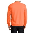 thumbnail image 2 of Mens Core Fleece Classic Crewneck Cotton/Poly fleece Sweatshirt Neon Orange S, 2 of 5