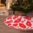 thumbnail image 5 of Fotbe Lips Kiss Pattern Christmas Tree Skirt, Tree Skirts Plush Christmas Decorations, Christmas Tree Skirts Xmas Decorations Holiday Party Decor-30", 5 of 6