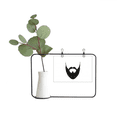 thumbnail image 1 of Partie Barbe Homme Expression Métal Cadre Photo Cerac Vase Décor, 1 of 3