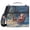 Reindeer Pull Christmas Sleigh, variant on 3 Ring Zipper Binder with Shoulder Strap Waterproof Trapper Keeper 2 Inch D-Ring 500 Sheets Capacity Two People Stand on Water