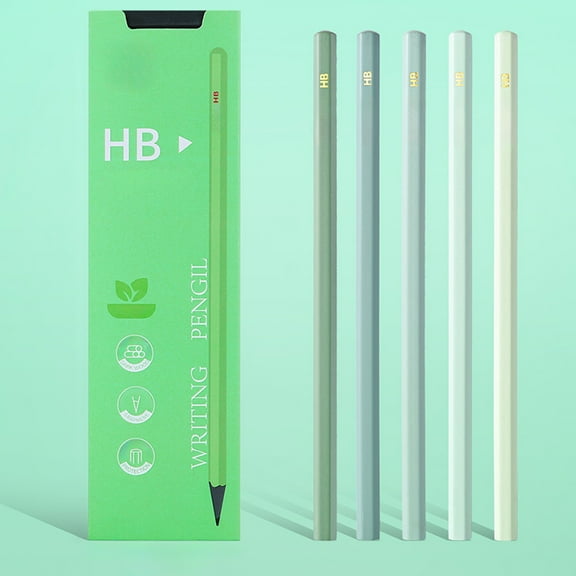 ROLKFUK 10 Pack Ebony Pencils, Stu-dent Hexagonal Pencils, Non-Toxic Lead-Free, Breakproof, Capped, Black Wood Gradient, Ergonomic for ki-ds Sch-ool Writing