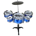thumbnail image 2 of Drum Set Kit ABS Plastic Aluminium Kids Simulation Percussion Instrument Toy S, 2 of 8