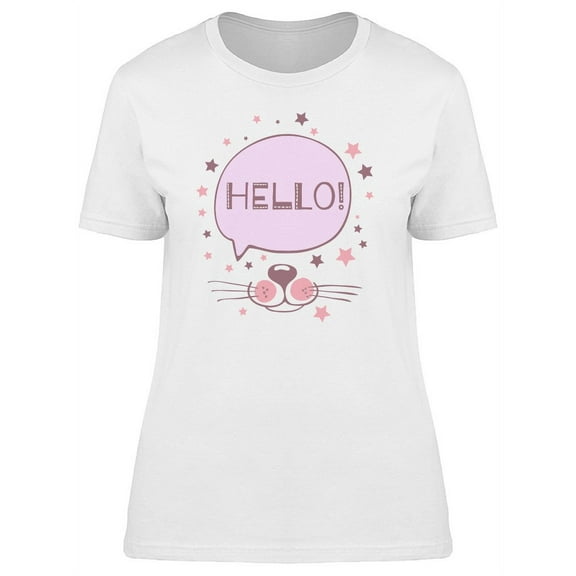 Hello! Animal Snout T-Shirt Women -Image by Shutterstock, Female XX-Large