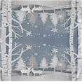 thumbnail image 6 of GZHJMY Winter Forest Fir Trees Deers Snowflake Christmas Cloth Napkins, Set of 6 20 x 20 Inch Soft Polyester Dinner Napkin for Family Gatherings, Weddings, Parties, Holiday, 6 of 6