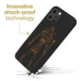 thumbnail image 3 of Case Yard Wooden Case for iPhone-11-Pro Soft TPU Silicone cover Slim Fit Shockproof Wood Protective Phone Cover for Girls Boys Men and Women Supports Wireless Charging Anubis Design, 3 of 7