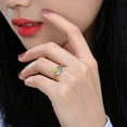 thumbnail image 4 of Mix Shape Lab-Created Peridot, Amethyst, and Swiss Blue Topaz Multi-Gemstone Ring in 925 Sterling Silver for Her - Vibrant and Elegant Statement Jewelry, 4 of 5