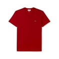 thumbnail image 3 of Lacoste Red Short Sleeve Pima Cotton V-Neck Jersey T-Shirt - 3/S, 3 of 4