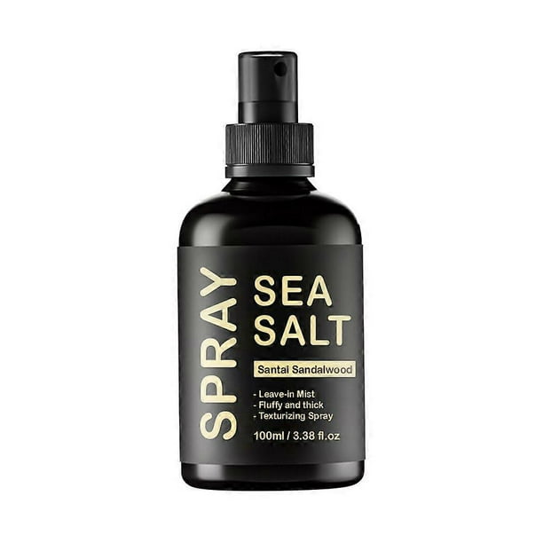 Spray de sal marina a base de sal marina, spray de acabado natural para el cabello, da volumen y texturiza, spray para peinar el cabello ligero y no graso para mujeres y hombres, 100 ml, 1 unidad