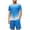 Light Blue_2, variant on Toddler Kid's Crew Neck Short Sleeve Sport Top Elastic Waist Short Pant 2 Piece Ball Game Outfit Suits