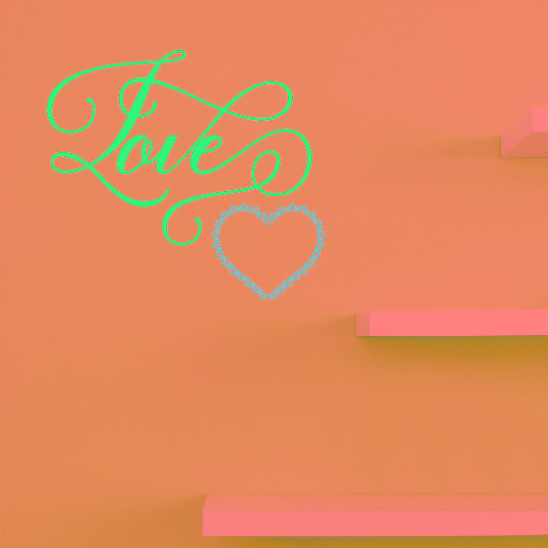 Vinyl Wall Decal Sticker Love Home Decor Picture Art 16 x 16 Inches