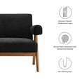 thumbnail image 6 of Modway Lyra Boucle Fabric Loveseat in Black, 6 of 8