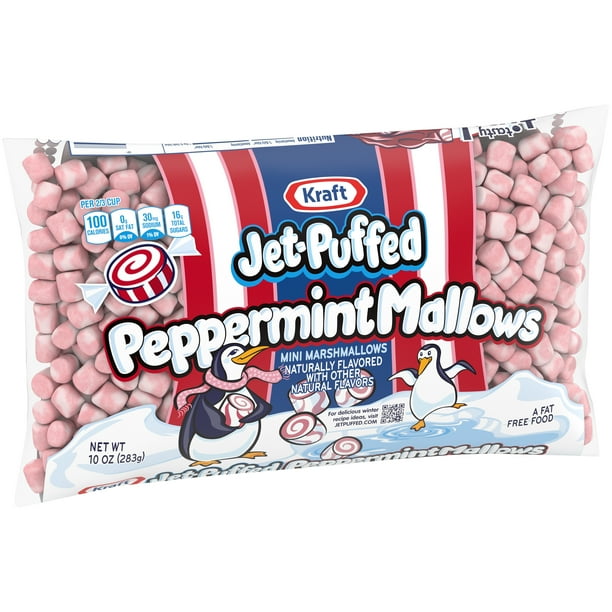 JetPuffed Peppermint Mini Marshmallows, 10 oz Bag