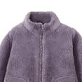 thumbnail image 4 of dmqupv Snow Jacket Boys Toddler Boys Jacket Winter Long Sleeve Fashion Warm Fuzzy Stripe Thick Warm Tops Soft Coat Jacket Boys Versatile Jackets Flexible Purple,Size for 6-7 Years, 4 of 4