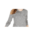 thumbnail image 2 of Bcx Junior's Cowl Neck Rib Knit Sweater Grey Size Small, 2 of 3