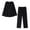 Black, variant on Office Outfits Set 2024 Women's Linen Lace up Shirt Pants Set Loose V-Neck Long Sleeve Blouses Wide Leg Pant Vintage 2 Piece Sets Suit Sets 2 Piece Outfits S-73 Coffee L