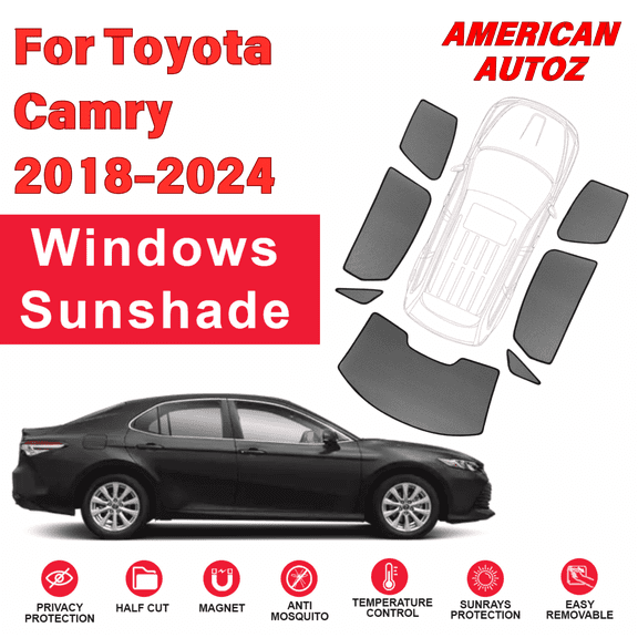 Toyota Camry 2018 2019 2020 2021 2022 2023 2024 2025 Windows Sunshades Tints Covers