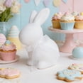 thumbnail image 4 of Easter Flocked Bunny Figurine with Bow, Realistic Fuzzy Rabbit Statue, Adorable Easter Bunny Decor Home Tabletop Decor, Soft Easter Decor for Cozy Farmhouse Mantel and Shelf Display, 7*8.6in, White, 4 of 7