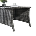 thumbnail image 4 of POCASSY Outdoor Coffee Table Rattan Wicker 46" Width Patio Table, Gray, 4 of 6