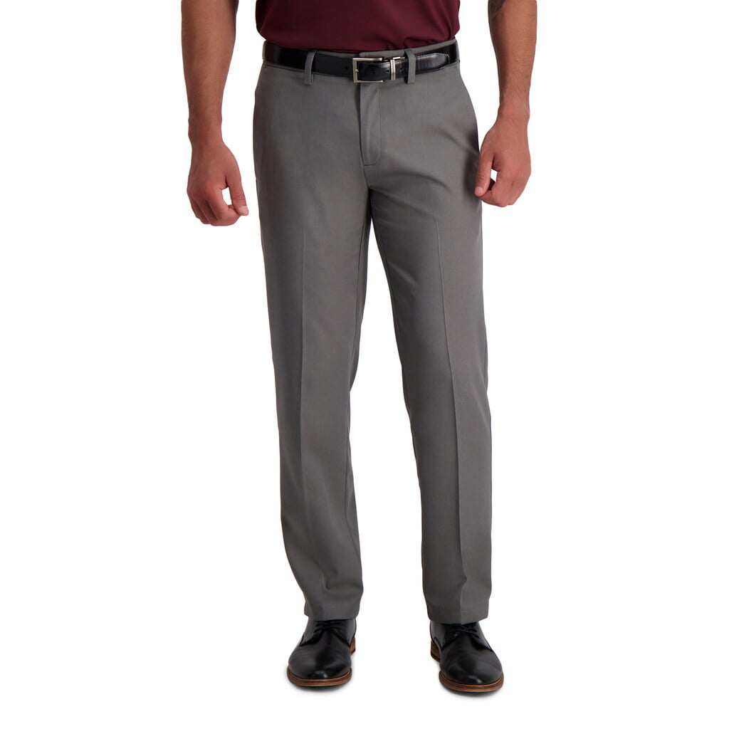 Haggar - Men's Haggar Cool 18 PRO Straight-Fit Wrinkle-Free Flat-Front ...
