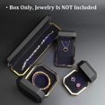 thumbnail image 4 of Luxury Necklace Box, Velvet Jewelry Box Storage Case Organizer Holder with LED Light, Black, 4 of 4