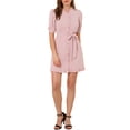 thumbnail image 2 of Unique Bargains Robe Chemise à Manches Courtes à Volants pour Femmes, 2 of 5