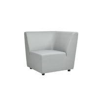 Cleo 34" Modular Upholstered Deep Seating Patio Corner Chair, Light Gray Axroma Olefin