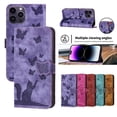 thumbnail image 5 of Funda de cuero con tapa de mariposa y gato para Redmi Note 8, 9, 10, 11, 12 Pro, 10S, 11S, 12S, tarjetero, 5 of 5