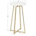 thumbnail image 2 of Kate and Laurel Zia Modern Side Table, 15 x 15 x 26, White and Gold, Decorative Round Metal End Table for Display and Storage, 2 of 8