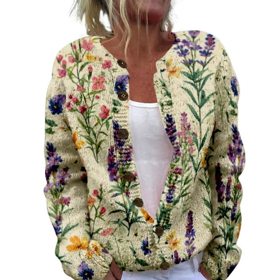 Bovemsi Womens Sweaters For Women Open Front Cardigan Chunky Long Sleeve Plus Size Button Up Fall Trendy Blouse Fall Sweaters