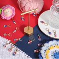 thumbnail image 4 of 1 Box 24Pcs Charms American Flag Stitch Markers Crochet Stitch Marker Charms Removable Leverback Locking Knit Markers for Crocheting Knitting Weaving Sewing Jewelry Making for DIY, 4 of 6