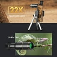 thumbnail image 6 of Phone Camera Lens Kit, External Phone Lens with 22X Telephoto Lens, 205° Fisheye Lens, 0.67X Wide Angle Lens, 25X Macro Lens, Clip & Mini Tripod, Cell Phone Camera for Most Smartphone Camera Models, 6 of 6