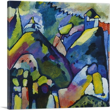 ARTCANVAS Improvisation 9 1912 Canvas Art Print by Wassily Kandinsky - Size: 18" x 18" (0.75" Deep)