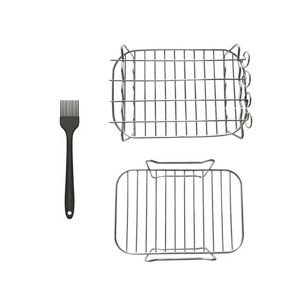 Qtmnekly Air Fryer Double Boiler Accessory 2 Piece Air Fryer Rack with
