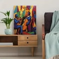 thumbnail image 5 of Jazz Musicians Abstract Canvas Painting/Wall Art， Perfect for Decorating Living Room， Bedroom， Office， Music Room， Study Room， Dining Room， Hallway， Bar， Cafe， Hotel， Restaurant and Apartment., 5 of 8