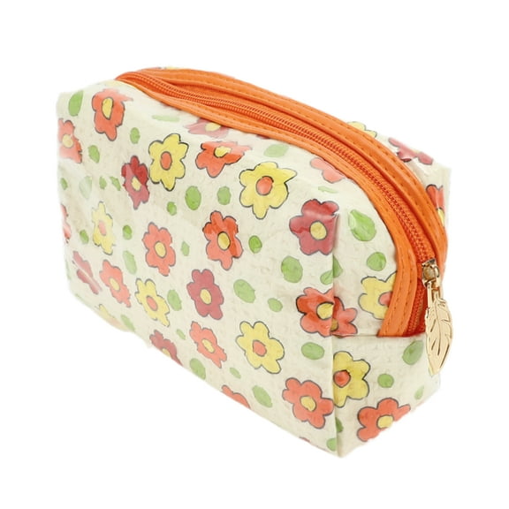 Unique Bargains 1 Pc Women Octagonal Travel Organizer Toiletry Bag for Business Travel Orange TPU