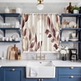 thumbnail image 2 of Eucalyptus Leaves Kitchen Curtains 84 Inch Length, Brown Spring Botanical Aesthetic Grommet Top Bedroom Living Room Curtains, Light Filtering Cafe Curtain Drapes 2 Panels Set 104''x84'', 2 of 9
