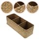 thumbnail image 3 of Organizador de escritorio tejido a mano, cesta de tres compartimentos para cosméticos, 3 of 7