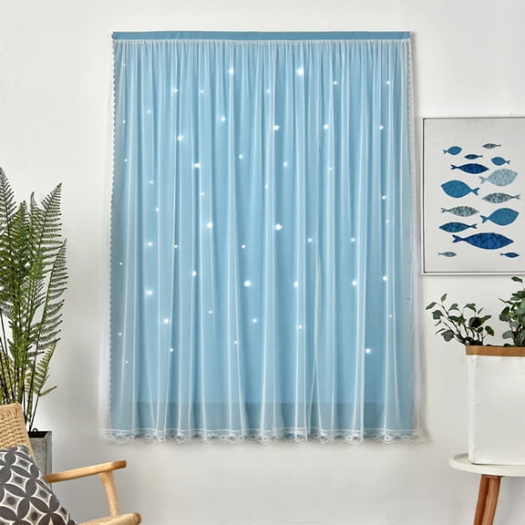 JingChun Curtains for Girls Bedroom, Blackout Curtains fo Kids Room, Colorful Curtains, Wall Decor Ombre Curtains, Princess Curtains Long 59in Wide 39in