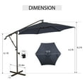 thumbnail image 5 of COBANA Outdoor Patio Umbrella, 10ft Offset Hanging Patio Umbrella with Aluminum Stand, Outdoor Cantilever Umbrella with 360° Rotation, Crank and Tilt System, Dark Blue, 5 of 9