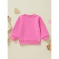 thumbnail image 6 of Mommy and Me Matching Outfits Letter Print Long Sleeve Crewneck Sweatshirt Pullover Tops, 6 of 10