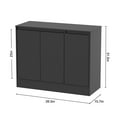 thumbnail image 4 of Buffet Cabinet with 3 Doors, Coffee Bar Cabinet with Adjustable Shelf, Modern Kitchen Buffet Sideboard with Storage for Living Room, Kitchen, Black, 4 of 8