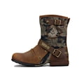 thumbnail image 4 of Daeful Men's Chukka Boots Motorcycle Casual Hiking Boot Racing Boots with Side Zipper for Men Brown 9.5, 4 of 9