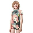 thumbnail image 2 of Anya Forger Spy X Boys Rash Guard Set 2 Piece Swimsuits Short Sleeve Bathing Suits with Trunks, 2 of 7