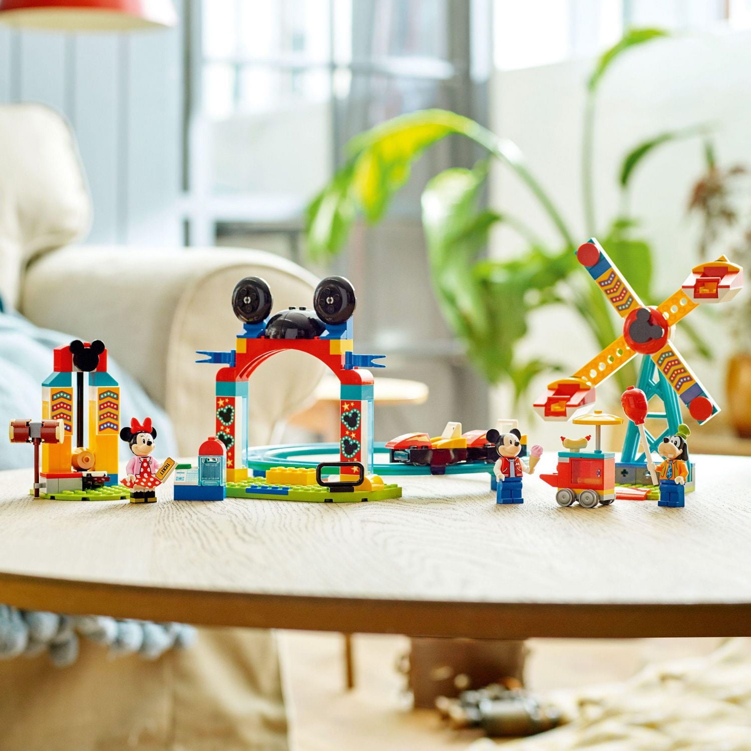 LEGO Mickey and Friends Mickey, Minnie and Goofy's Fairground Fun 10778 Toy Building Kit (184 Pieces)