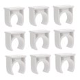 thumbnail image 4 of Raindrops 100Pcs U-Shaped Pipe Clamp Kit White Beige PVC For Hose Fixing Industrial Use, 4 of 8