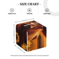 thumbnail image 3 of Uemuo Vintage Sunflower Cow A Tissue Box Cover Holder, Square with Bottom Belt - PVC Leather Decorative Organizer for Tabletop, Bathroom, Car, Office, 3 of 8