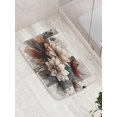 thumbnail image 3 of Ambesonne Floral Bath Mat, Modern Boho Muted Flowers, 30.2" x 20", Beige Pale Maroon Dusk, 3 of 3